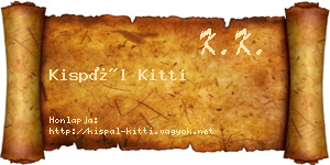 Kispál Kitti névjegykártya